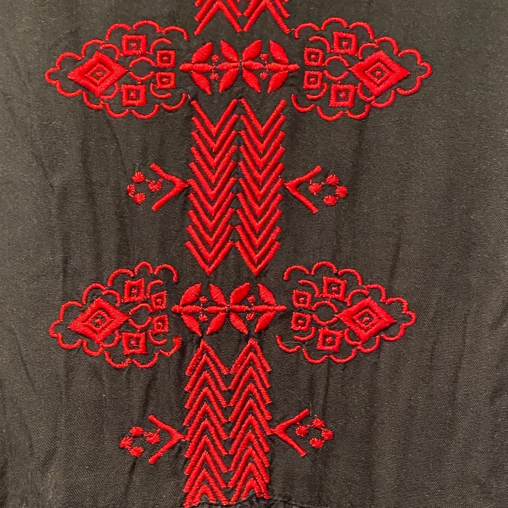 Anandas Collection ❤️ Black Dress with Red Embroidery Valentine’s (XL) - Picture 4 of 8